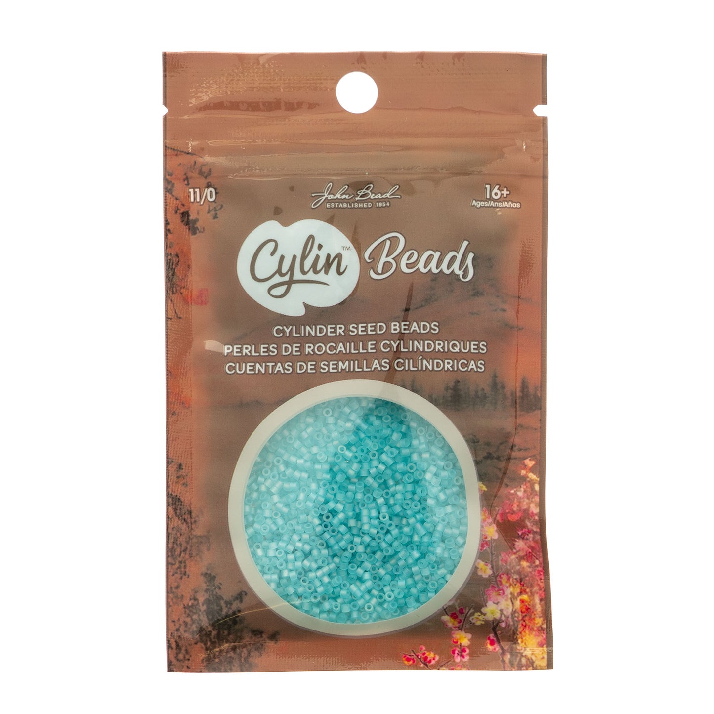 Matte Macaron AB Blue Turquoise Cylin Beads - 25g Bag