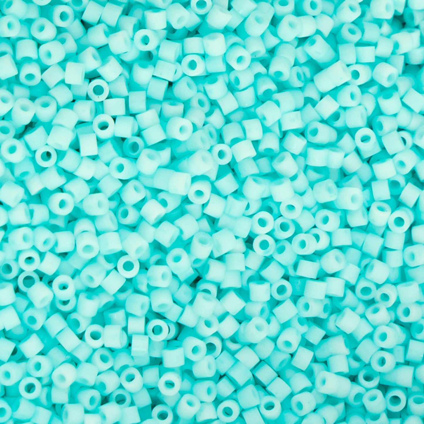 Matte Macaron Blue Turquoise Cylin Beads - 25g Bag