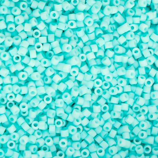 Matte Macaron Blue Turquoise Cylin Beads - 25g Bag