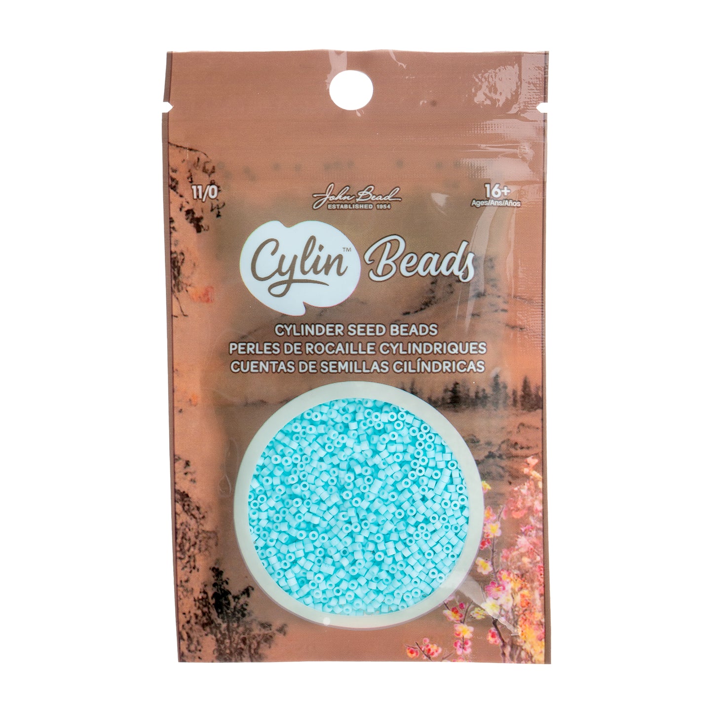 Matte Macaron Blue Turquoise Cylin Beads - 25g Bag