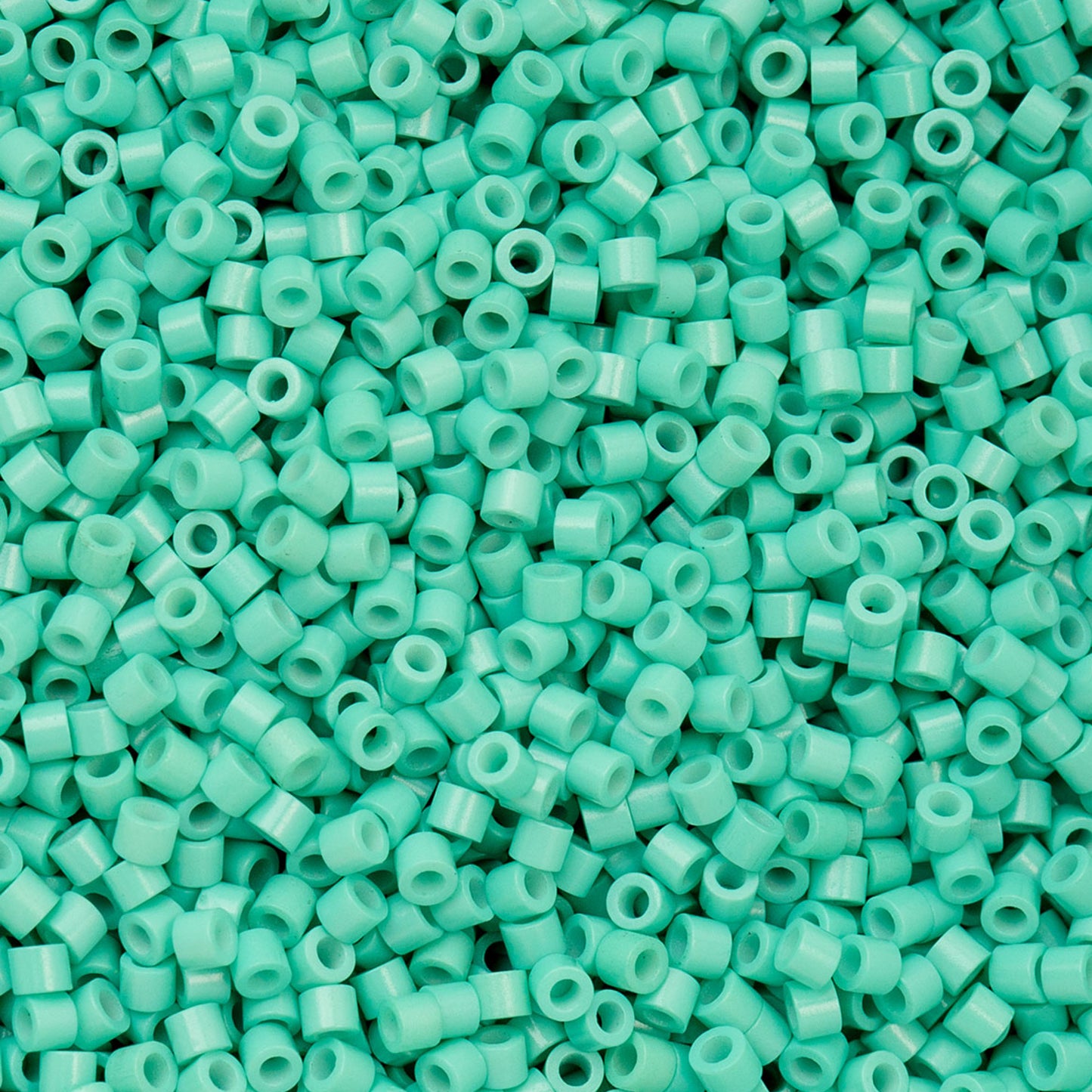 Opaque Vibrant Turquoise Cylin Beads - 25g Bag