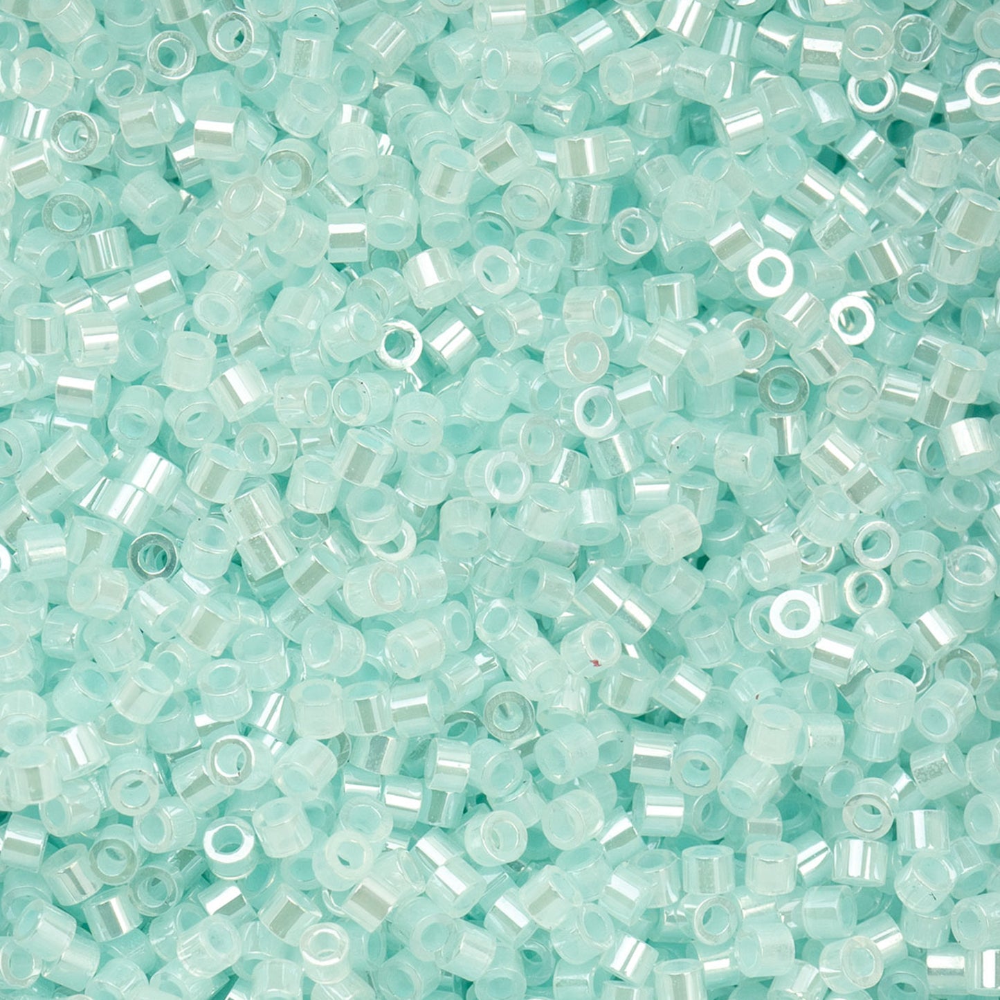 Light Crystal Aqua Ceylon Cylin Beads - 25g Bag