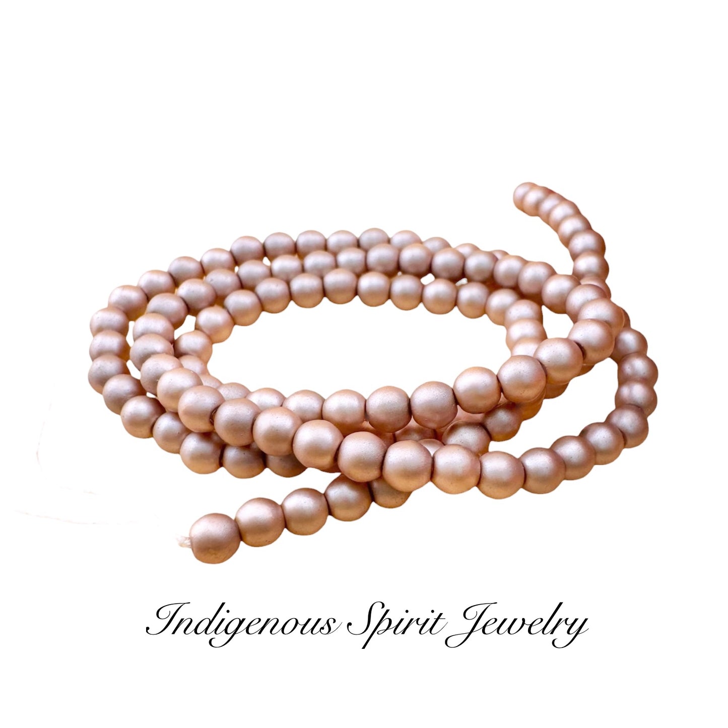 4mm Mauve - Matte Pearl Bead