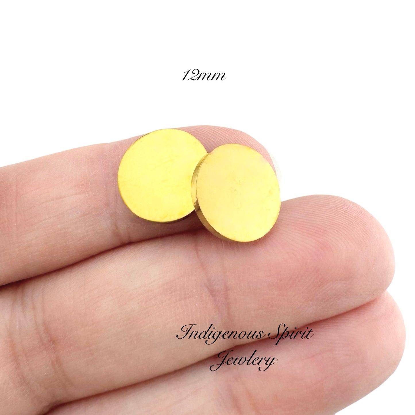 Stainless Steel Mirror Disc Cabochons