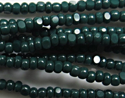 Emerald Opaque - Sheen 2 Cut Charlotte Cut Beads (11/0)