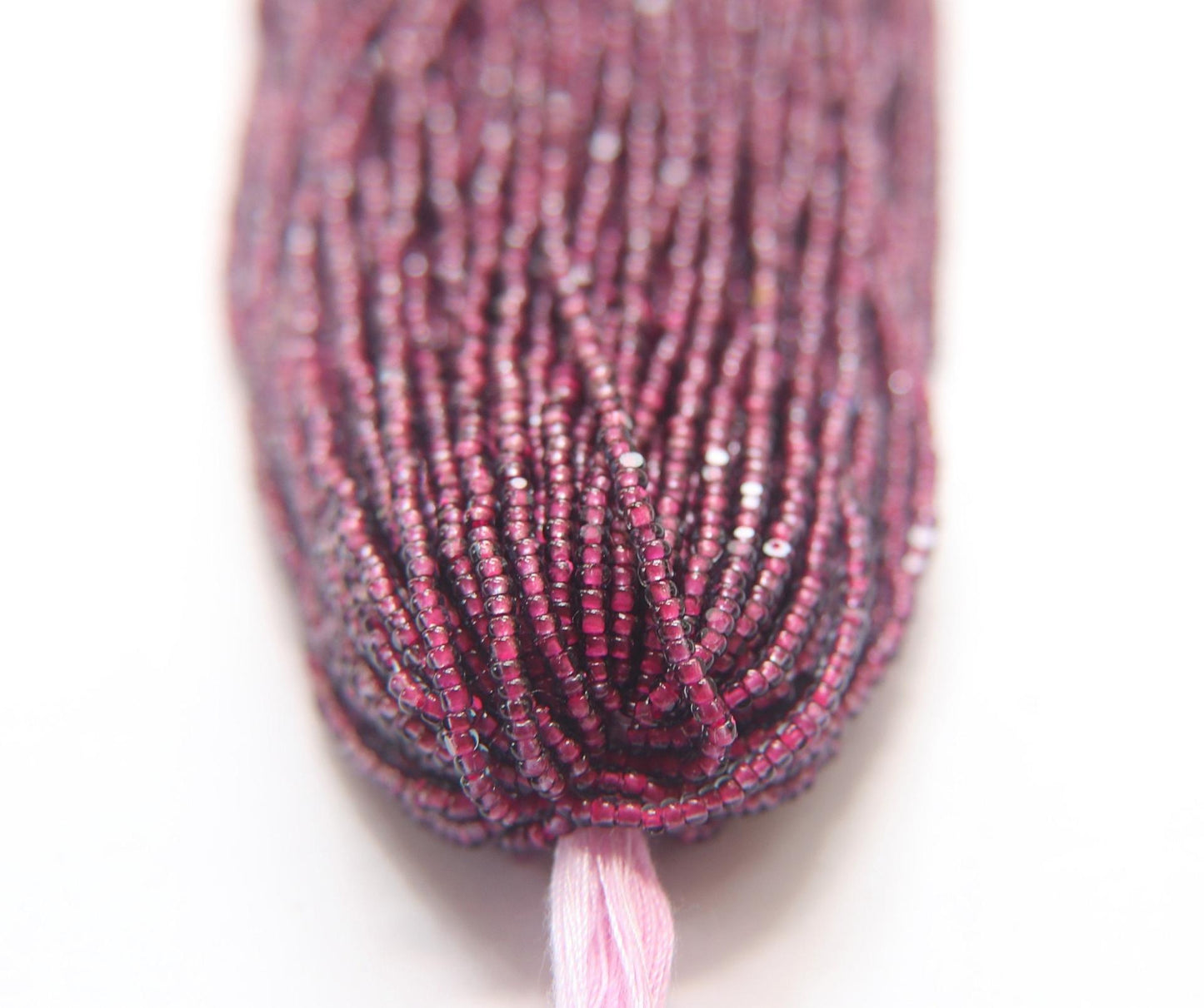 Black Diamond Neon Pink Lined - Sheen 2 Cut Charlotte Cut Beads (11/0)