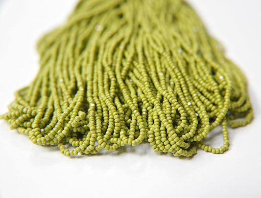 Opaque Olivine - Sheen 2 Cut Charlotte Cut Beads (11/0)
