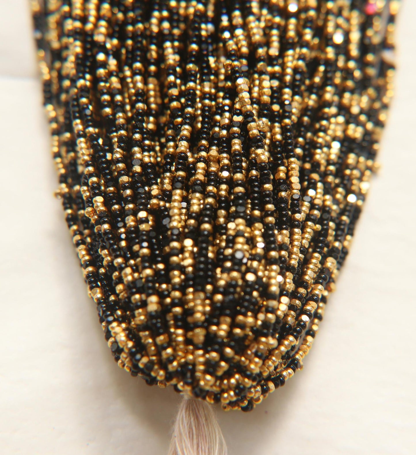 Jet Black Gold Patina - Sheen 2 Cut Charlotte Cut Beads (11/0)