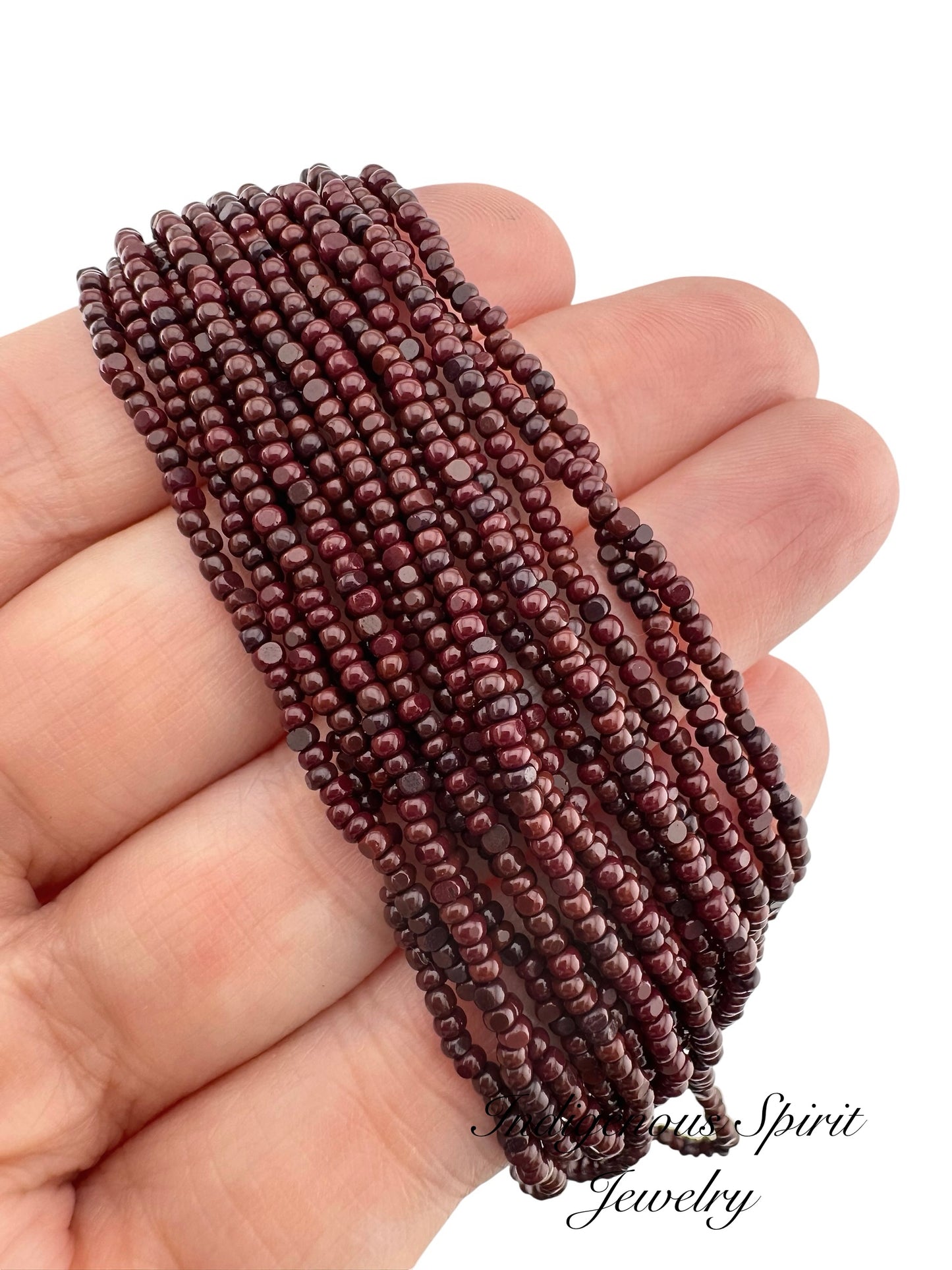 Opaque Chocolate Brown  - Sheen 2 Cut Charlotte Cut Beads