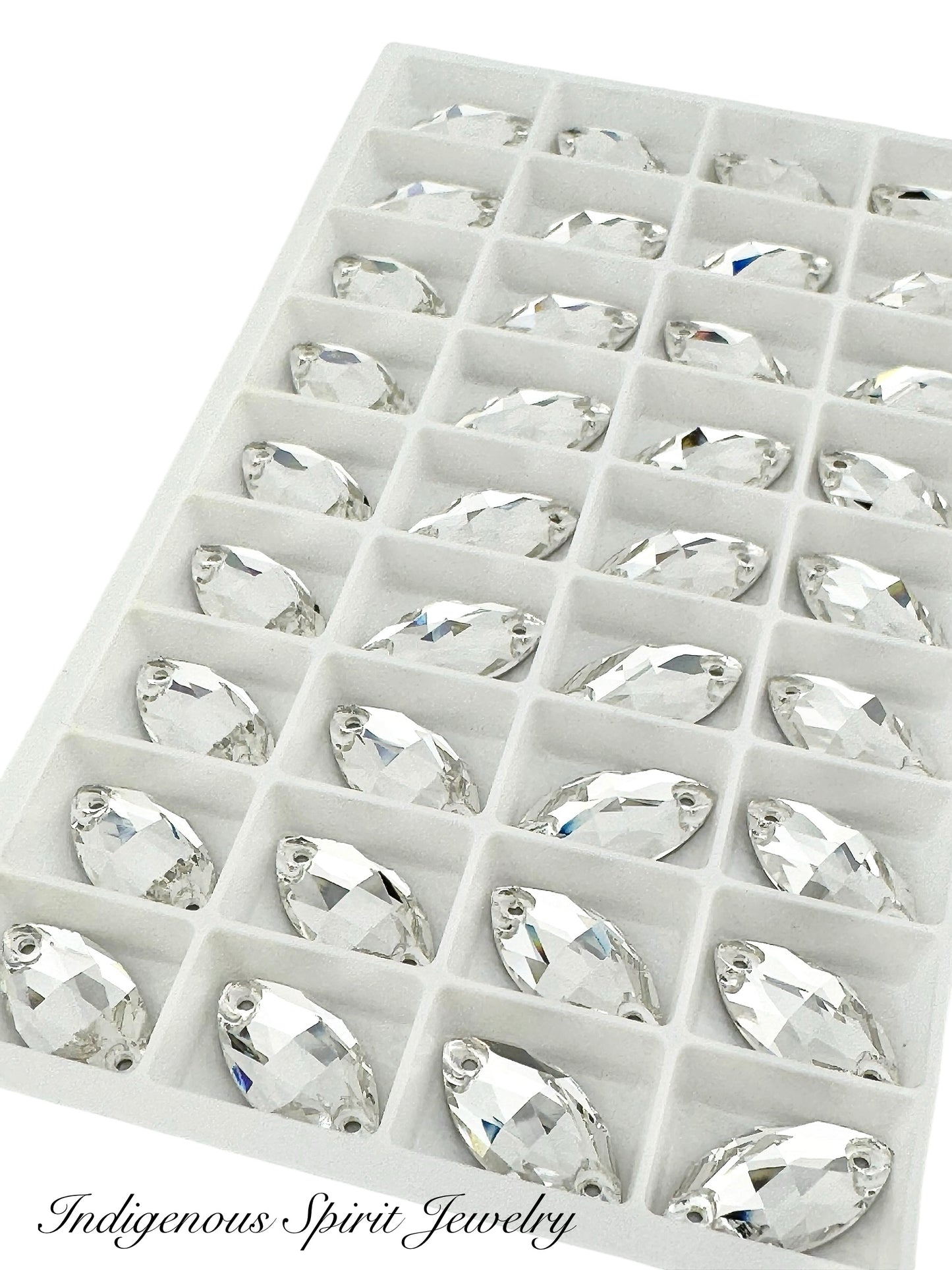Crystal Navette Sew-on K9 Crystal Cabochons