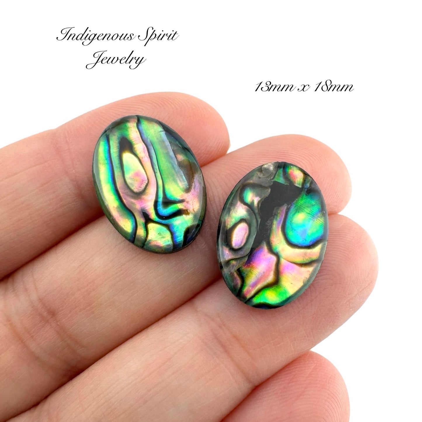 Oval Imitation Abalone Shell Resin Cabochons