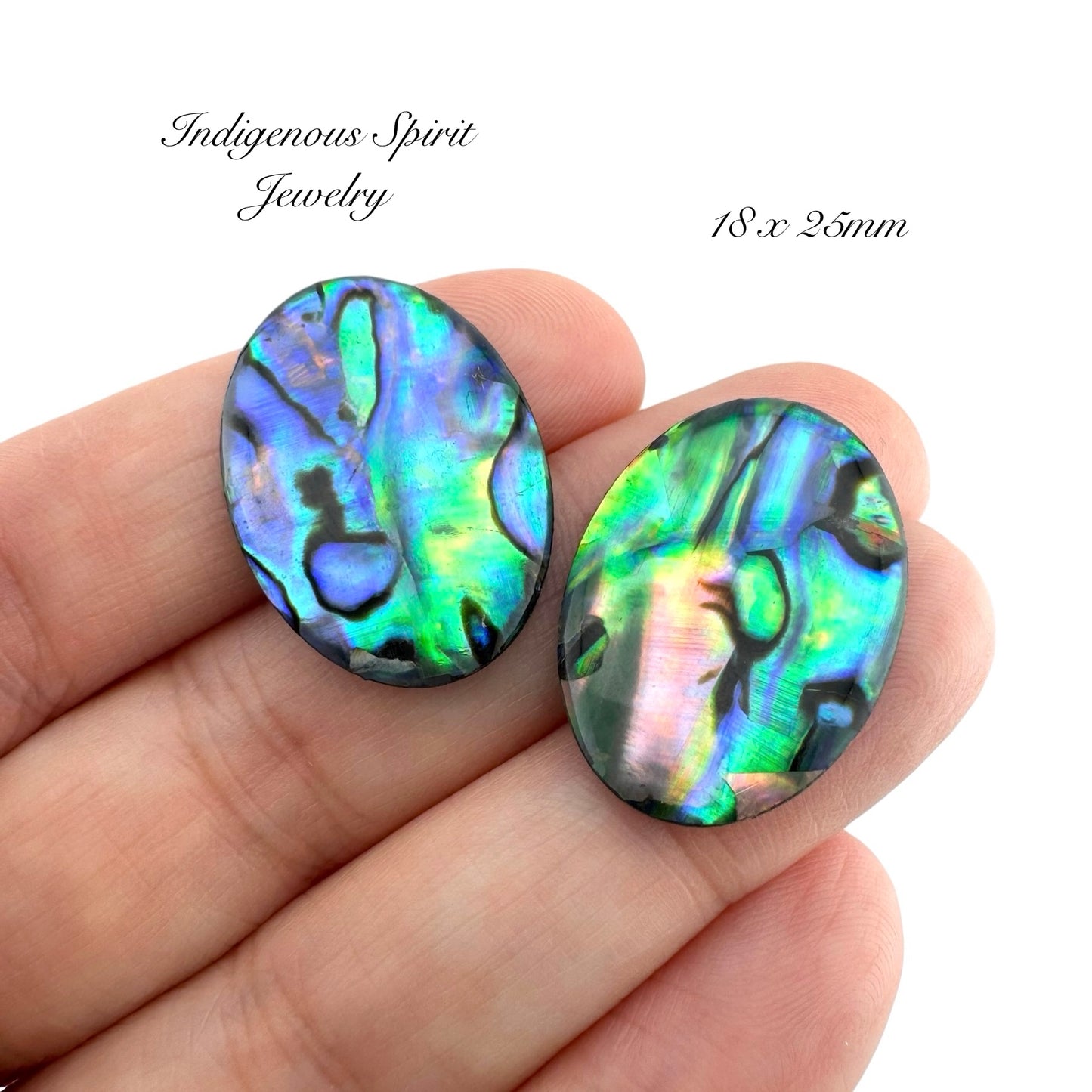 Oval Imitation Abalone Shell Resin Cabochons