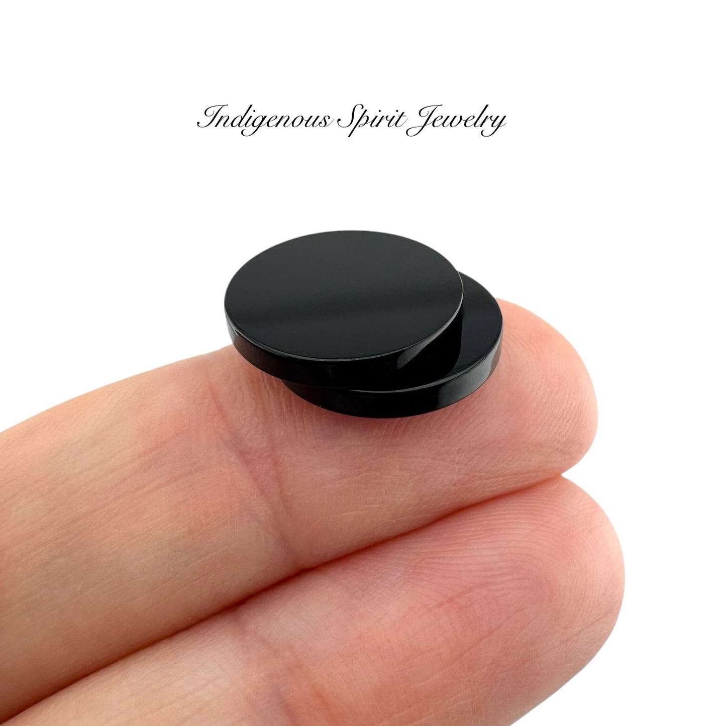 Black Onyx Round Gemstone Cabochons (10mm & 14mm)
