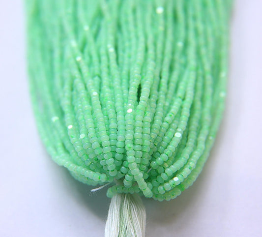 Neon Opal Green - Sheen 2 Cut Charlotte Cut Beads (11/0)