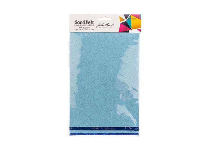 4 Pack - John Bead Stiff Beading Felt (Different colours available)