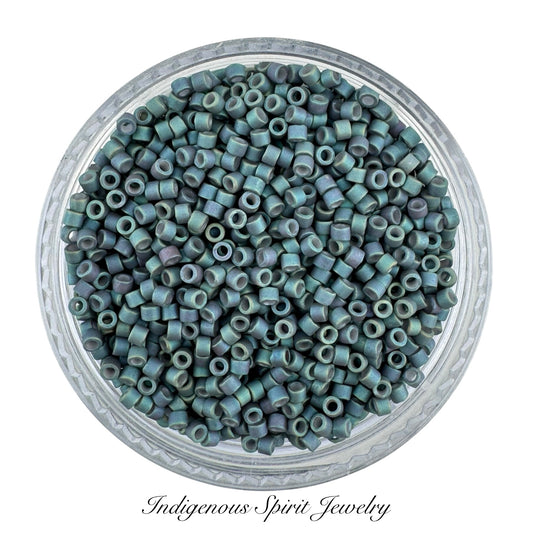 11/0 Matte Metallic Blue Slate AB (DB1063) - Miyuki Delica 7.2G!!!