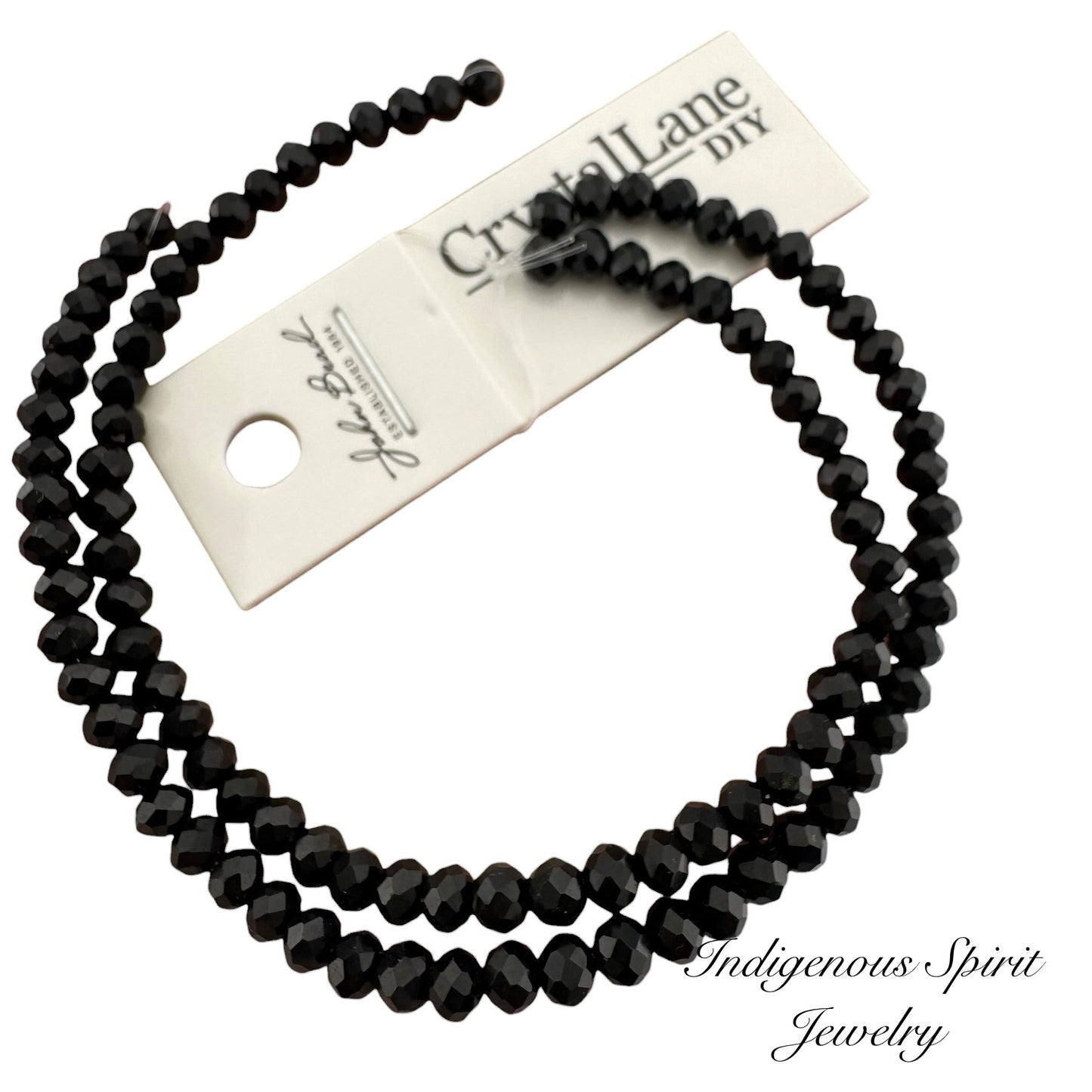 Opaque Black - Crystal Lane (3mm x 4mm)