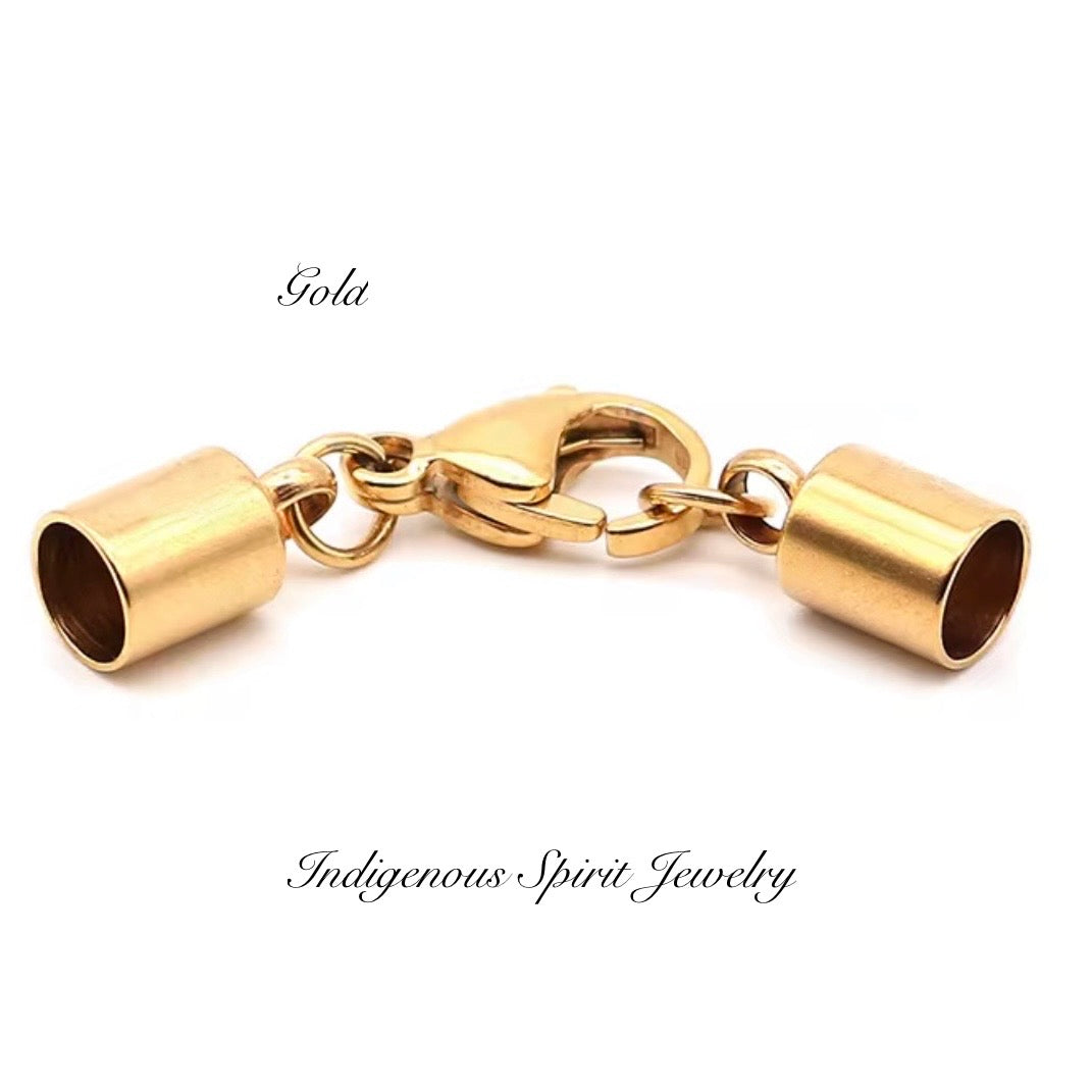 Stainless Steel Lobster Clasp & End Cap Combo (5 Pack)