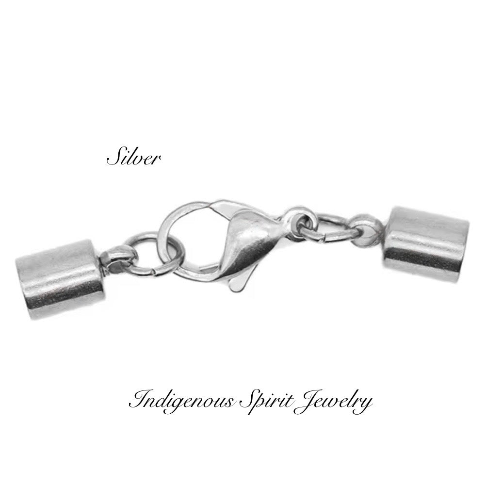 Stainless Steel Lobster Clasp & End Cap Combo (5 Pack)