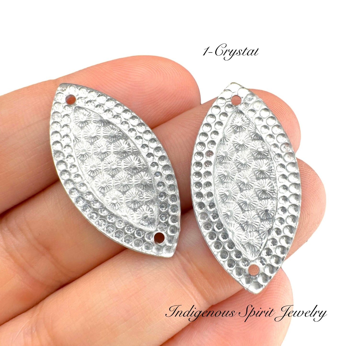 Navette Resin Sew-on Cabochons - 30mm x 15mm