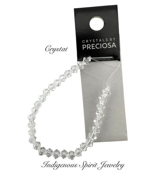 4mm Crystal - Preciosa Bicone Beads