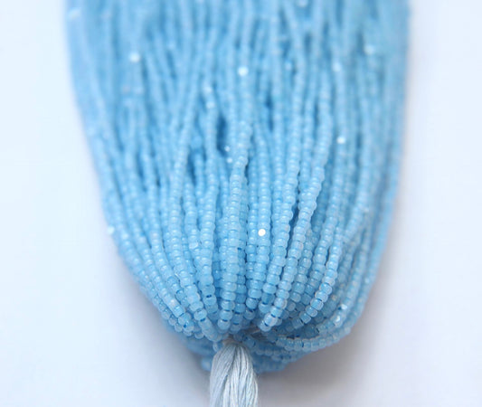 Neon Opal Aqua - Sheen 2 Cut Charlotte Cut Beads (11/0)