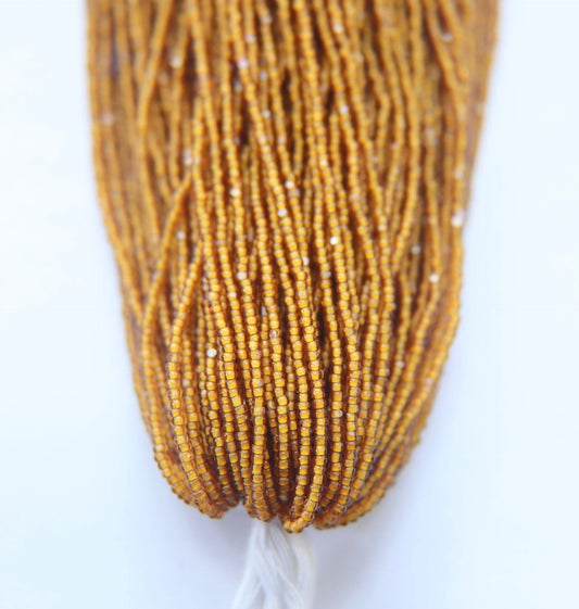 Topaz White Inside Lined - Sheen 2 Cut Charlotte Cut Beads (11/0)