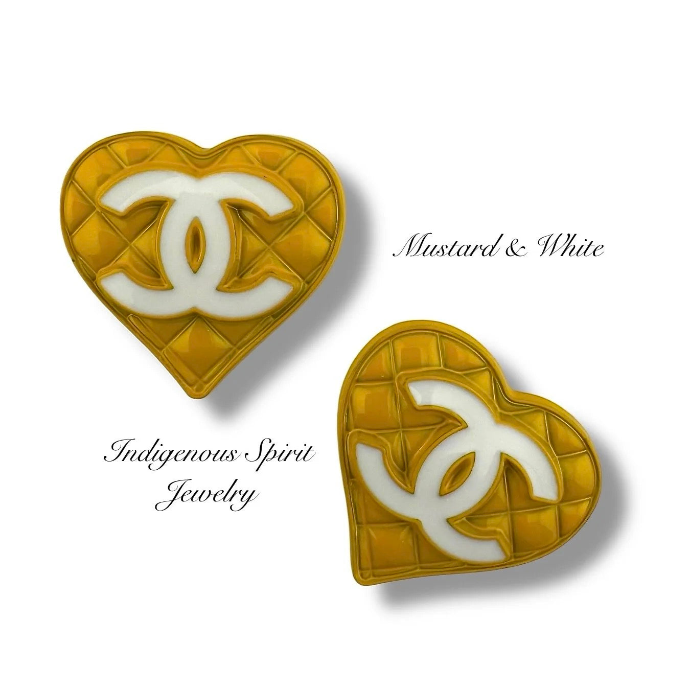 Heart Letter Metal Cabochons Style 1