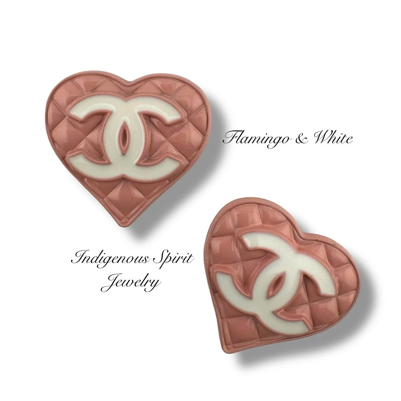 Heart Letter Metal Cabochons Style 1