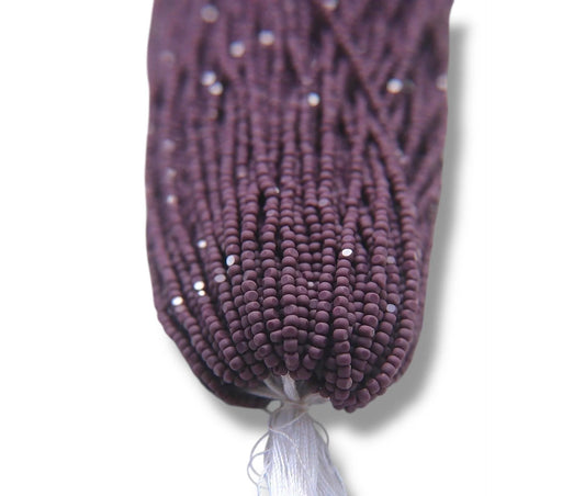 Matte Opaque Amethyst (23040) 2-Cut, Charlotte Cut Beads