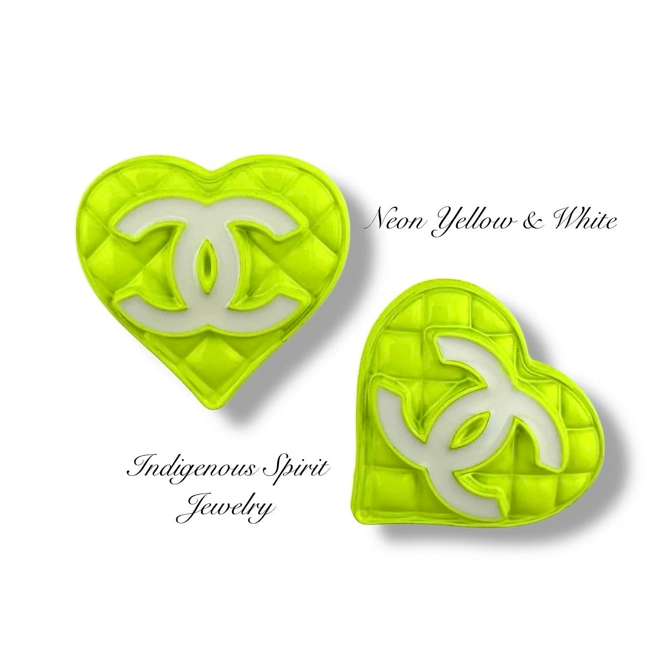 Heart Letter Metal Cabochons Style 1