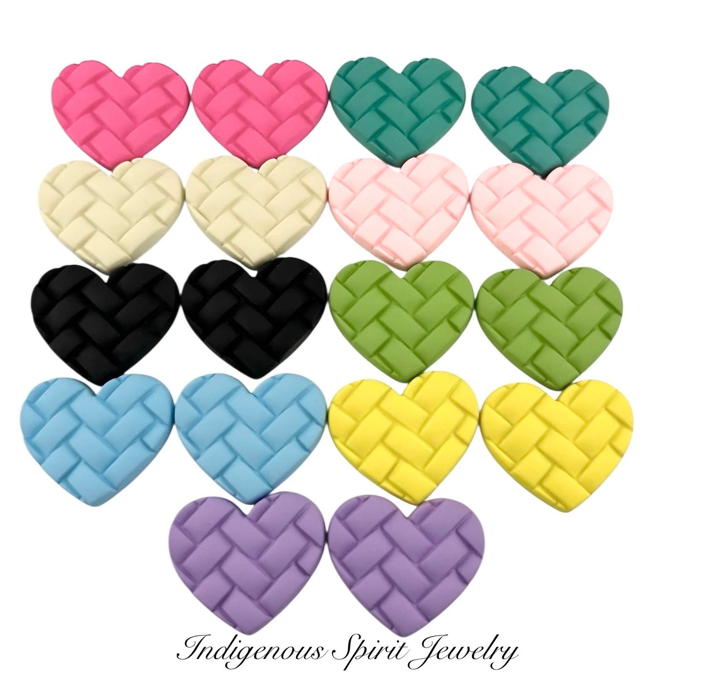 Patchwork Heart Cabochons