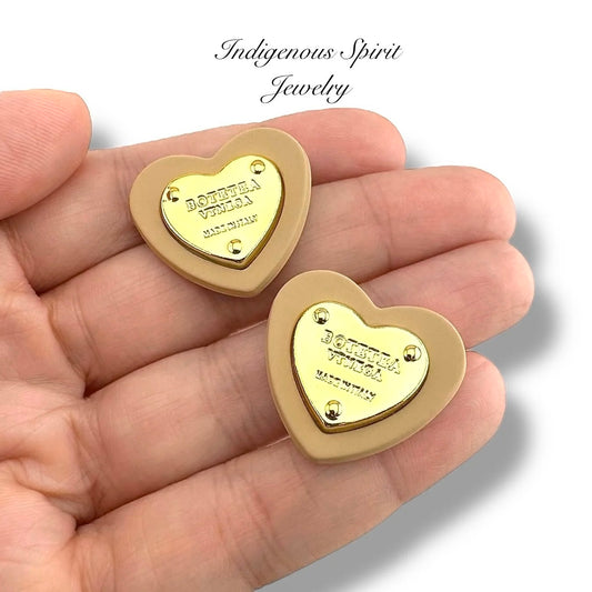 "Botetea Vintega" Faux Designer Heart Shaped Cabochons