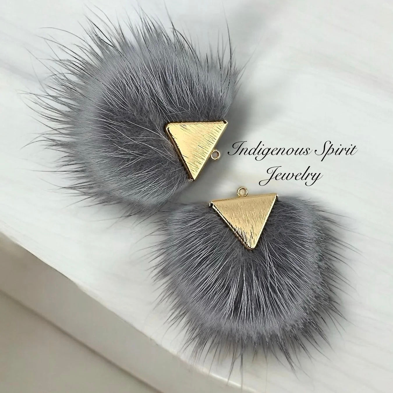 Gold Base - Mini Mink Fur Connectors