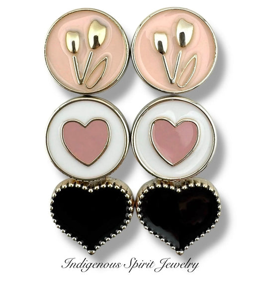 Black, Pink & White  Cabochon Collection