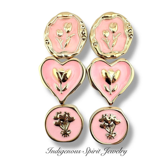 Balloons, Roses & Tulips Raised Design Cabochon Collection