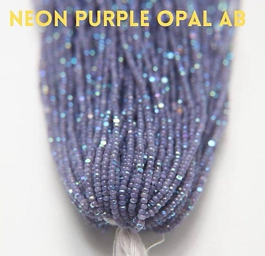 Patina Neon Purple Opal AB Charlotte Cut Beads (11/0)