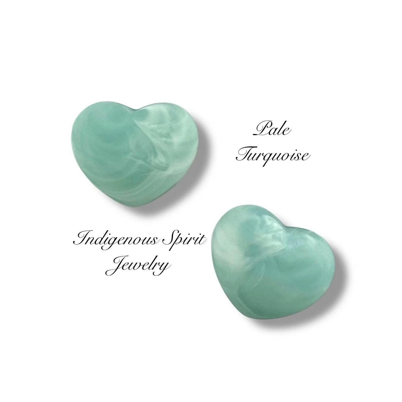 White Swirl Matte Heart Shaped Cabochons