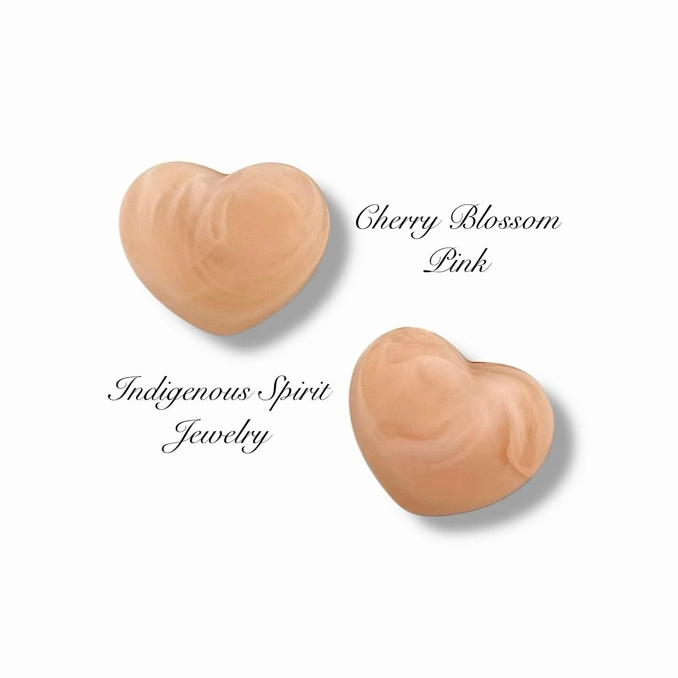 White Swirl Matte Heart Shaped Cabochons