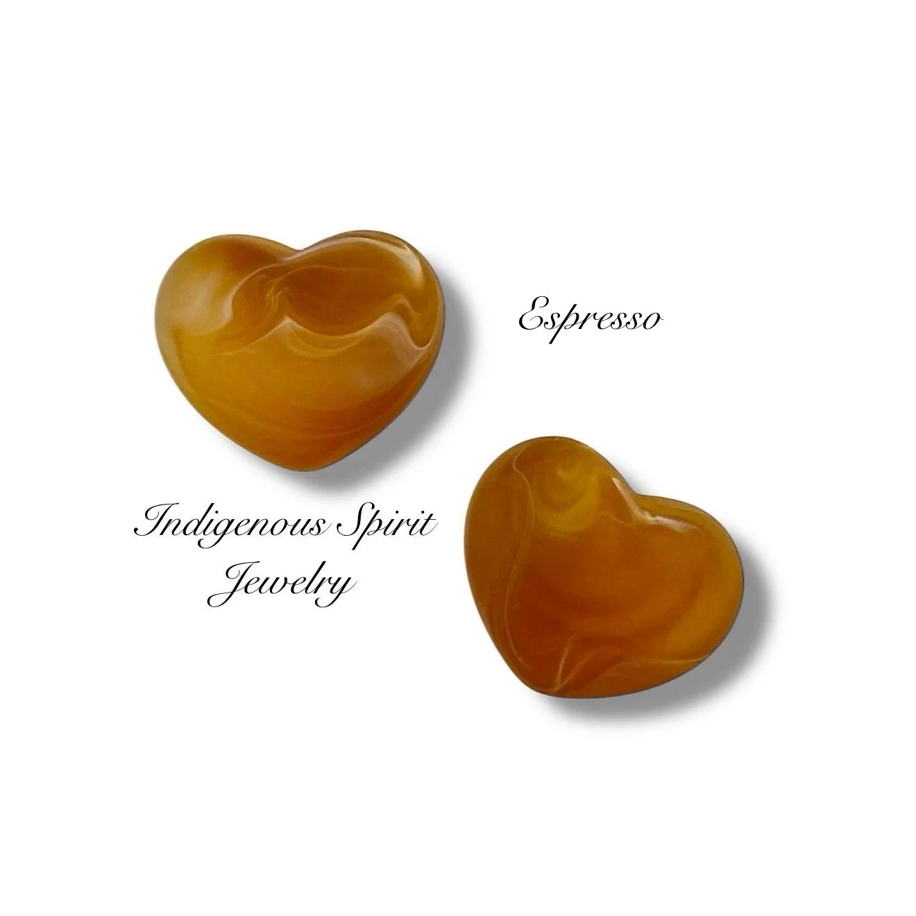 White Swirl Matte Heart Shaped Cabochons