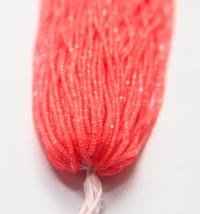 Matte Neon Coral Charlotte Cut Beads (11/0)