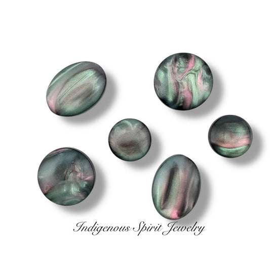 Black Imitation Shell, Resin Cabochons