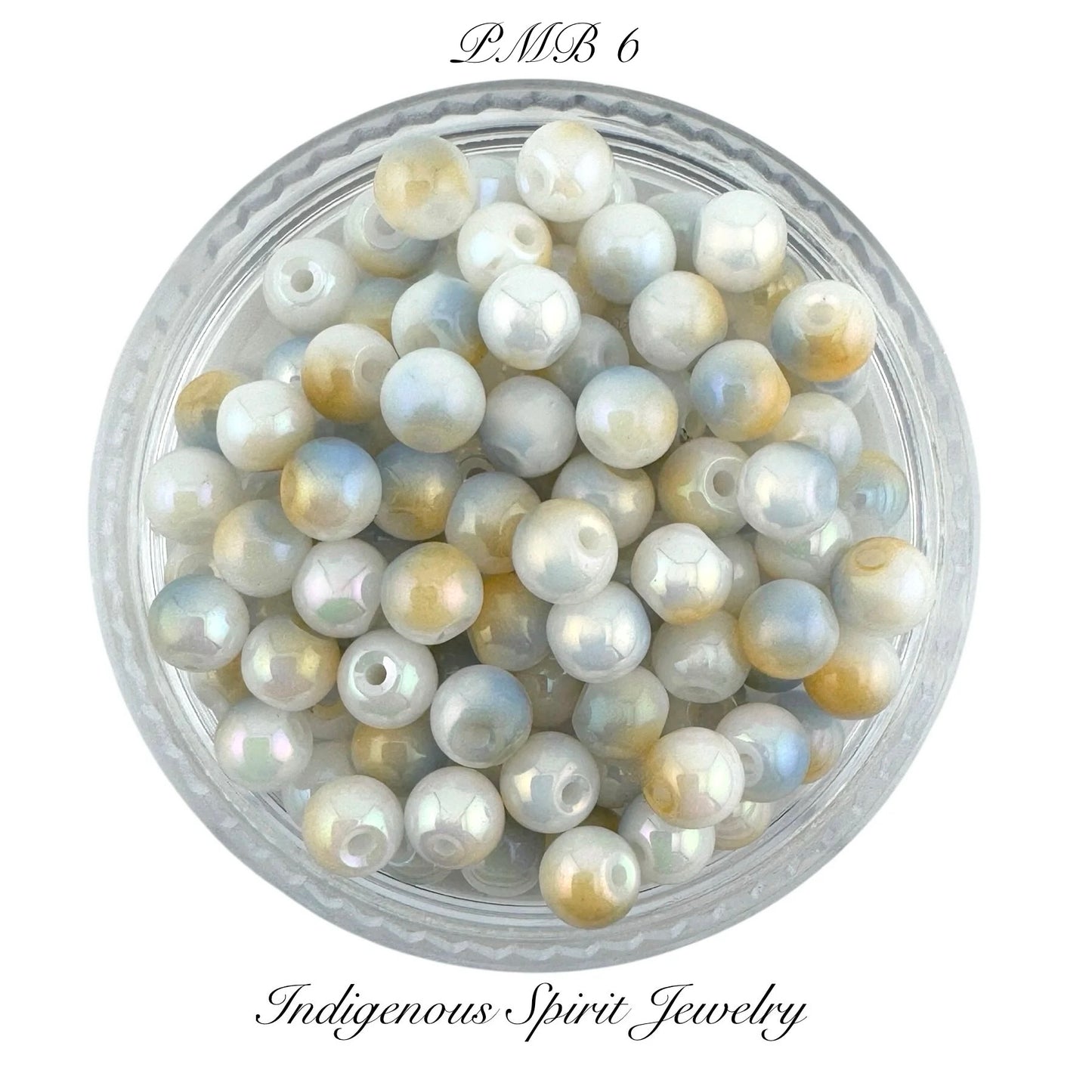 4mm Multi-coloured Glass Pearls