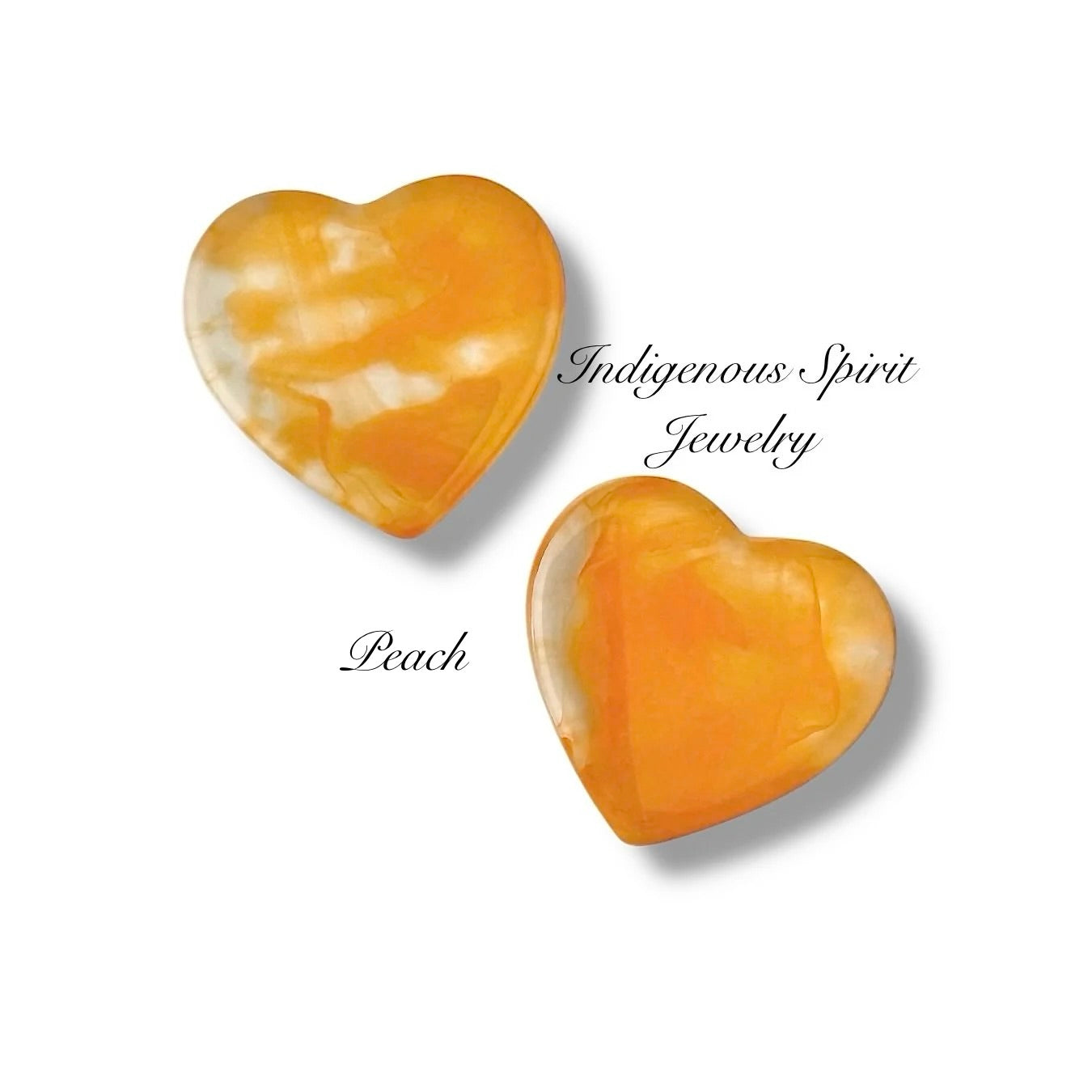 Halo Resin Heart Shaped Cabochons