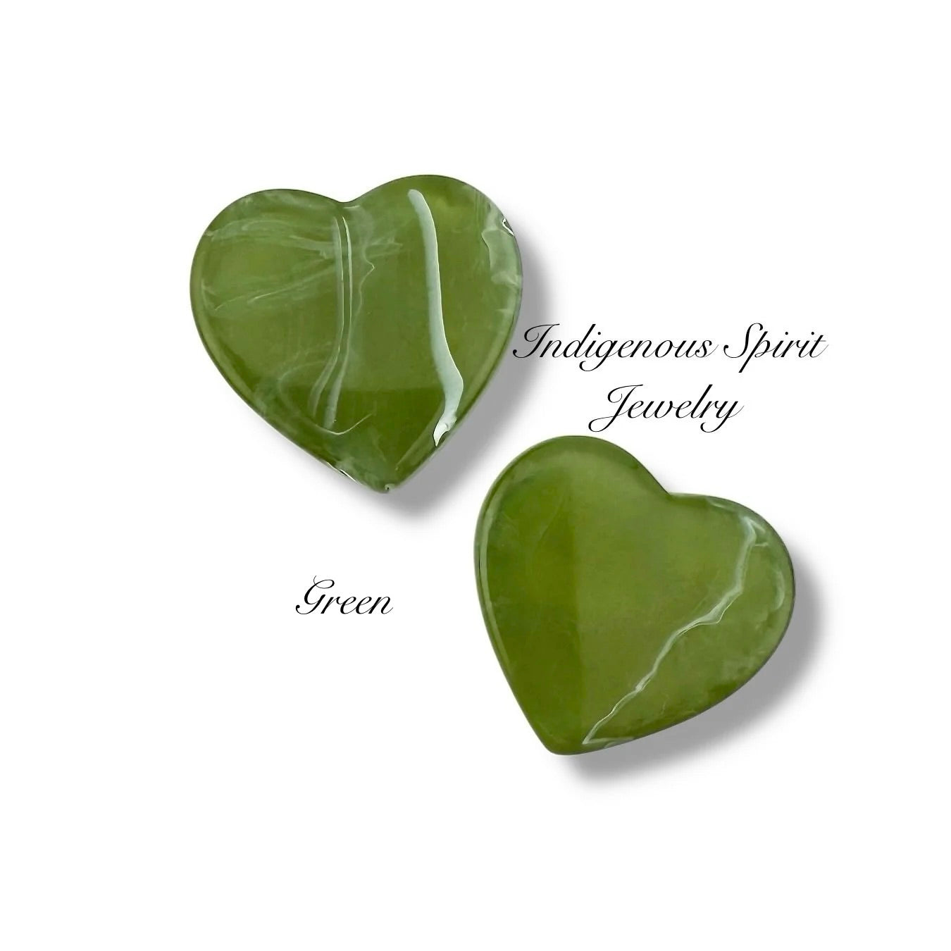 Halo Resin Heart Shaped Cabochons
