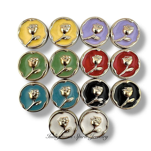 18mm Gold Rose Coloured Cabochons