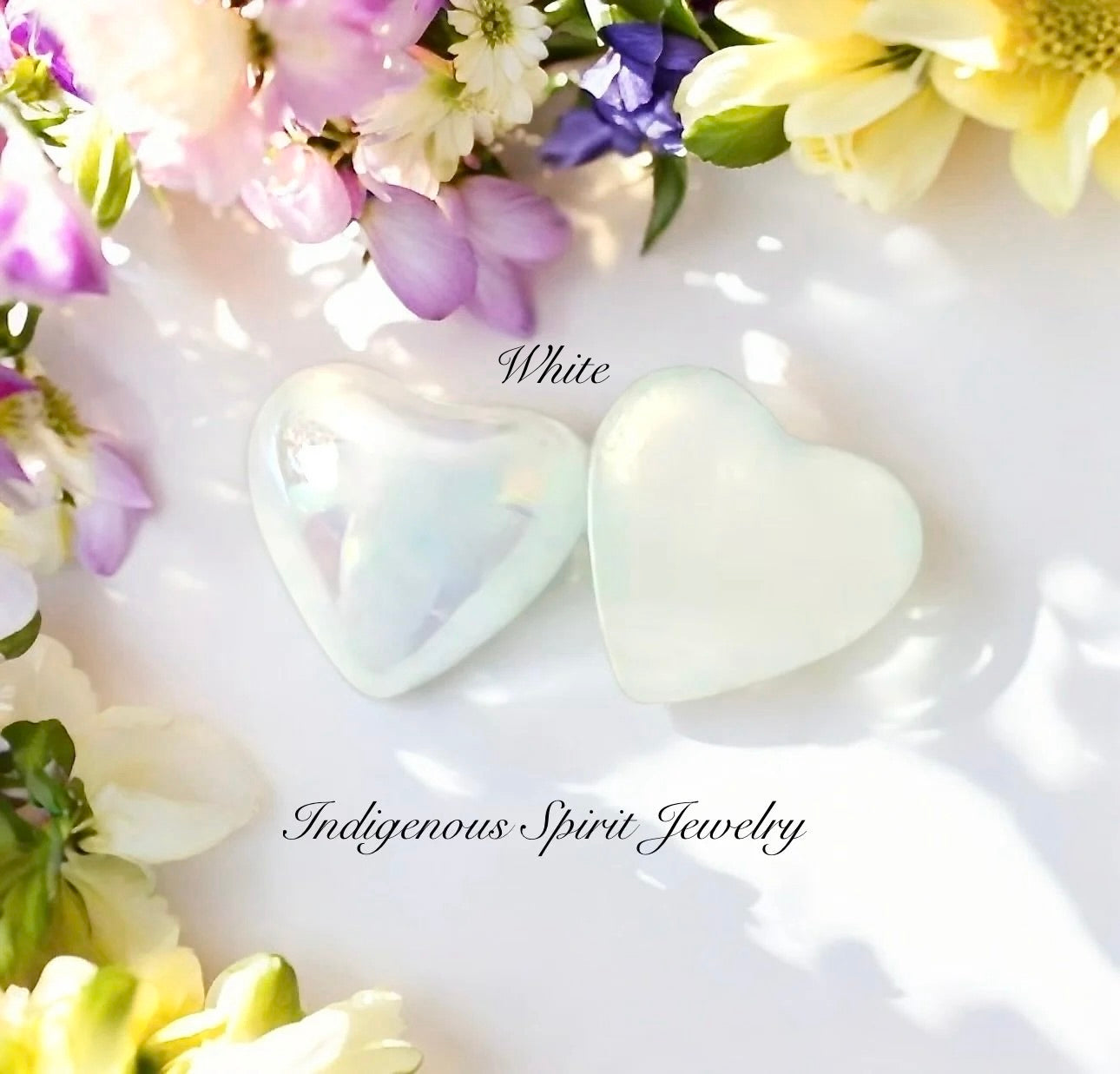 Fine Glitter Candy AB Colour Heart Shaped Cabochons