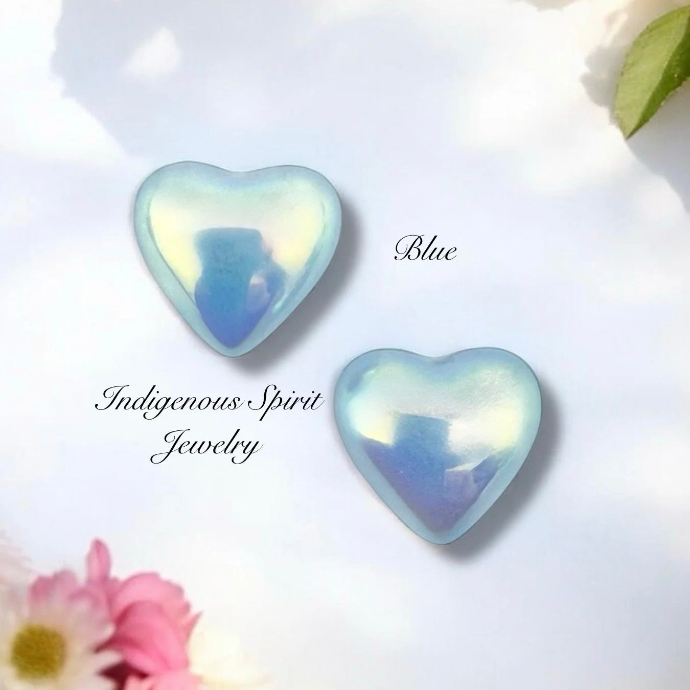 Fine Glitter Candy AB Colour Heart Shaped Cabochons