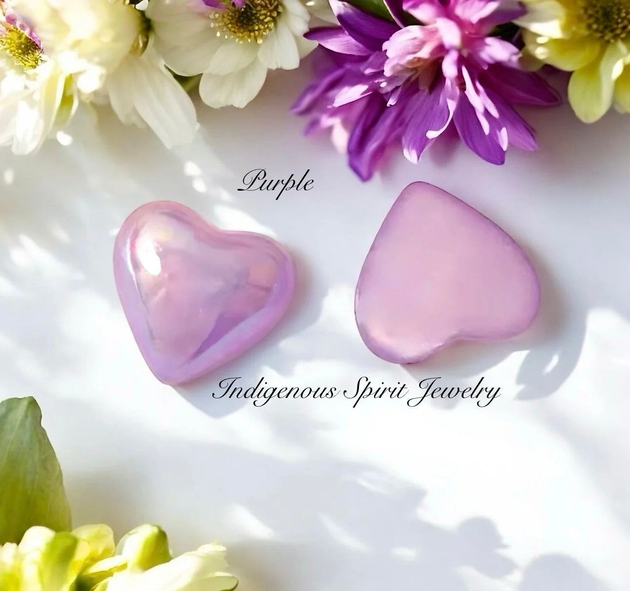 Fine Glitter Candy AB Colour Heart Shaped Cabochons