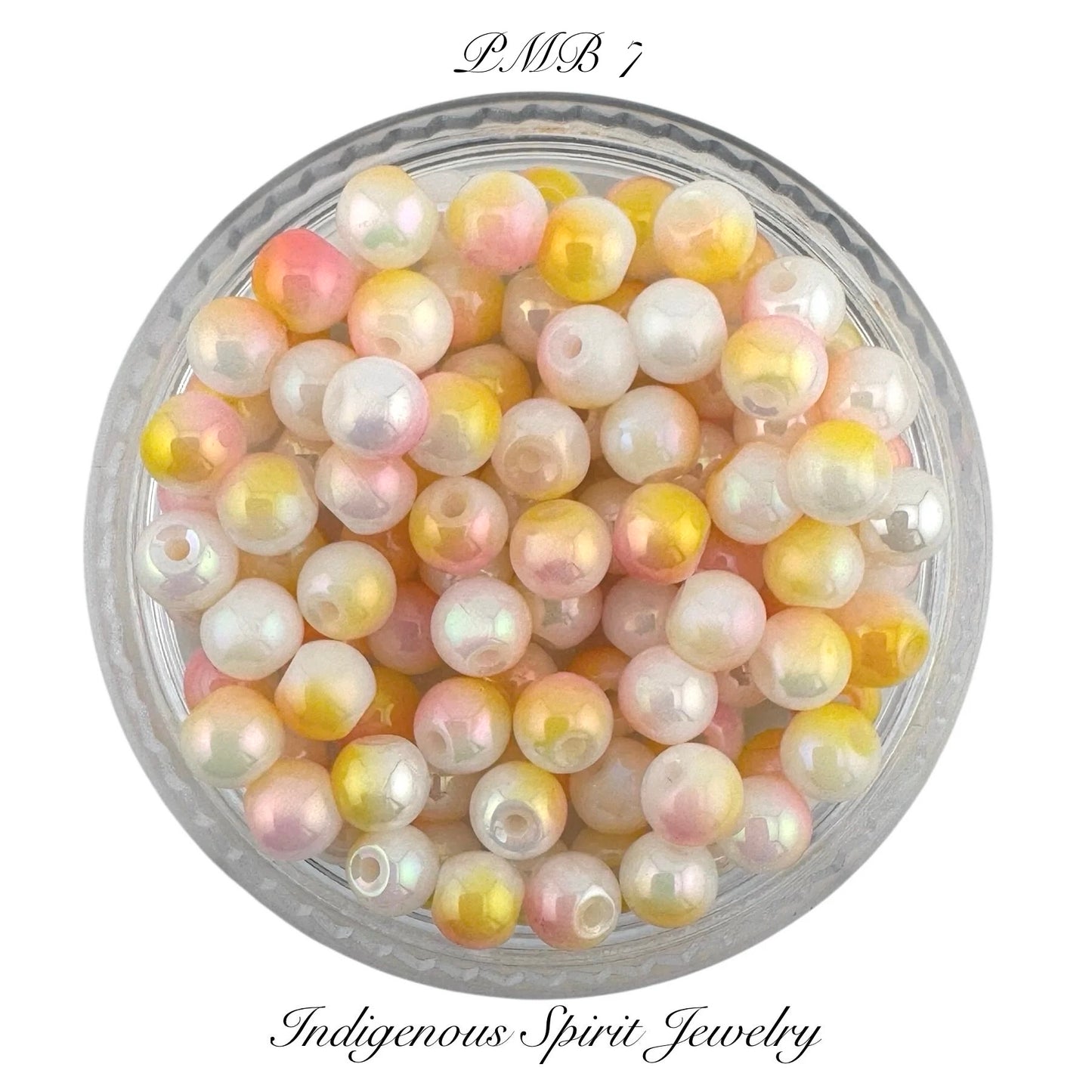 4mm Multi-coloured Glass Pearls